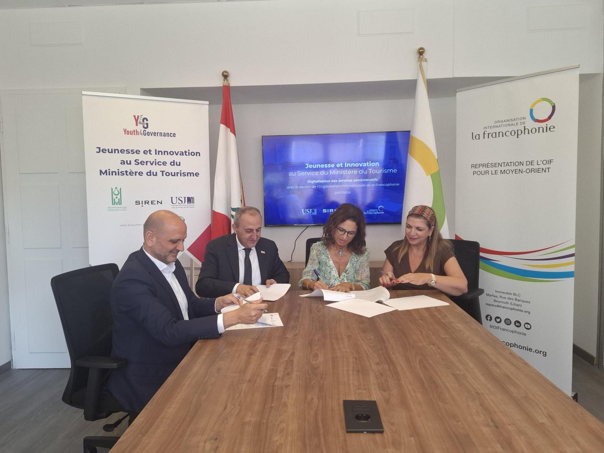REPMO_OIF's tweet photo. L’@OIFrancophonie est fière de soutenir le projet « Jeunesse et Innovation au service du Ministère du Tourisme », lancé dans le cadre de #Y4G. Ce projet met les compétences des jeunes au service de la modernisation de l'action publique dans le domaine du tourisme. https://t.co/Pve4N2KNSm