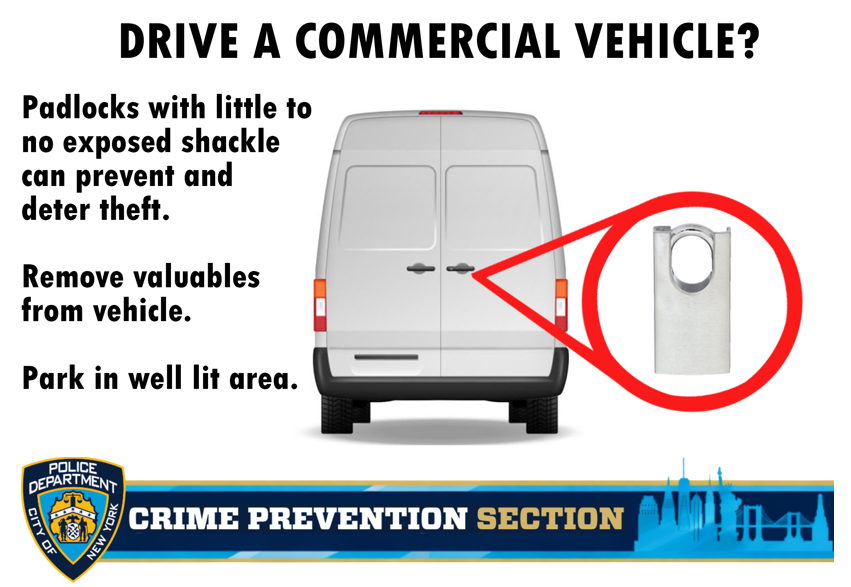 NYPD101Pct's tweet photo. The NYPD 101 Precinct reminds delivery drivers: Lock your vehicle when exiting, take your keys with you, stay alert, and secure packages or equipment out of sight. If you see any suspicious activity, call 911. #NYPD #101Precinct #CrimePrevention 🚚📦🔒

More information 👇 https://t.co/yzeppltsbo