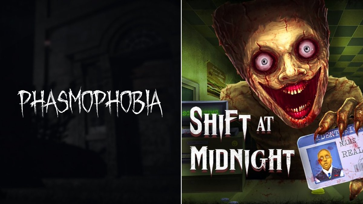 PlayPhasmo's tweet photo. #Phasmophobia X @ShiftAtMidnight 

We've teamed up with @BunMuenGames on a new Steam bundle in celebration of their game's release. 

Available now: https://t.co/0GVRJC4orO https://t.co/LP7Wcdu1TK