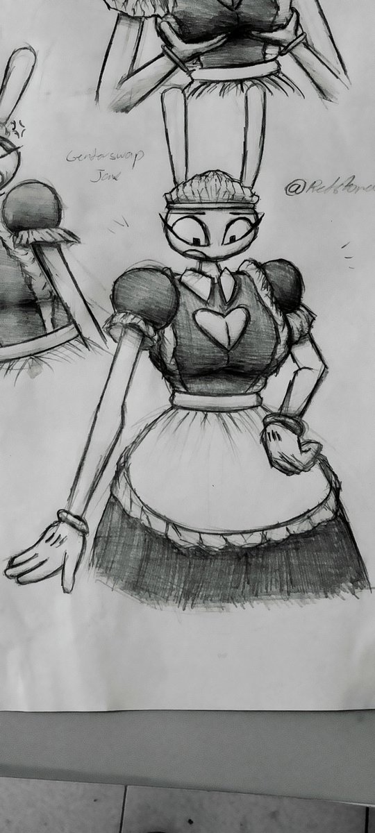 Red190_'s tweet photo. Jax maid outfit but genderswap..? 

#2dart https://t.co/2fe1lgsFsh