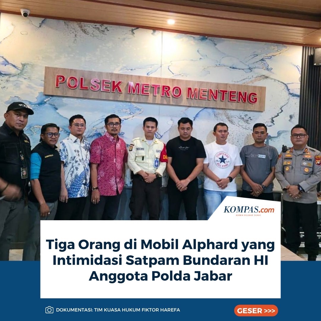 kompascom's tweet photo. Tiga Orang di Mobil Alphard yang Intimidasi Satpam Bundaran HI Anggota Polda Jabar

Baca di https://t.co/JF4xP8ebqU https://t.co/fIbCc9iSCE