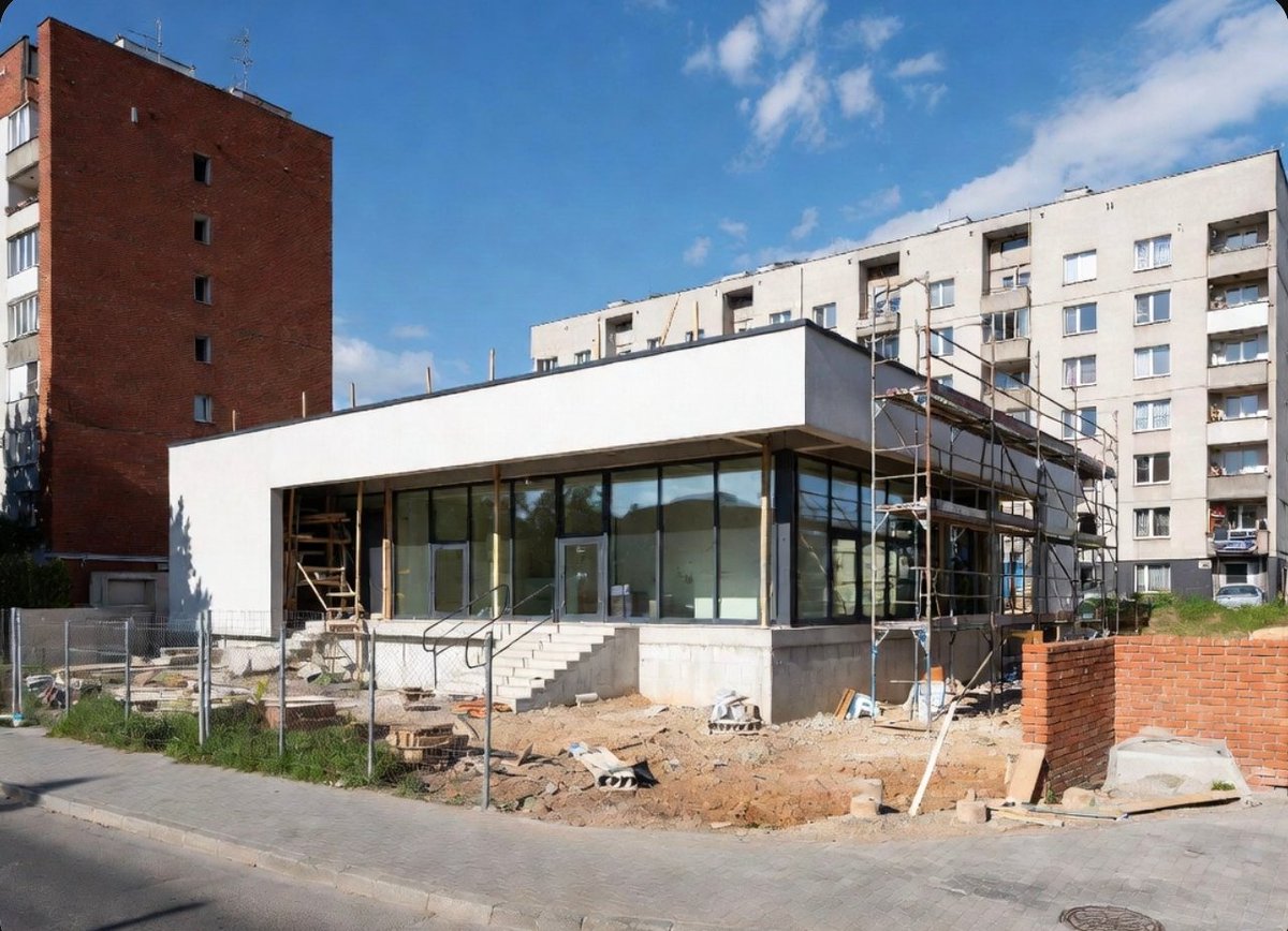 DudekPL4's tweet photo. W Katowicach-Zawodziu przy ul. 1 Maja 130 powstaje Sala Kultury Muzułmańskiej na 45 osób.
Inwestor: Muzułmańskie Stowarzyszenie Kształtowania Kulturalnego.
Budowa już trwa, decyzja

 administracyjna wydana.
Mieszkańcy mówią o braku konsultacji.  Urząd Miasta jeszcze nie zajął oficjalnego stanowiska. 

Co sądzicie o lokalizacji w gęstej zabudowie mieszkaniowej?