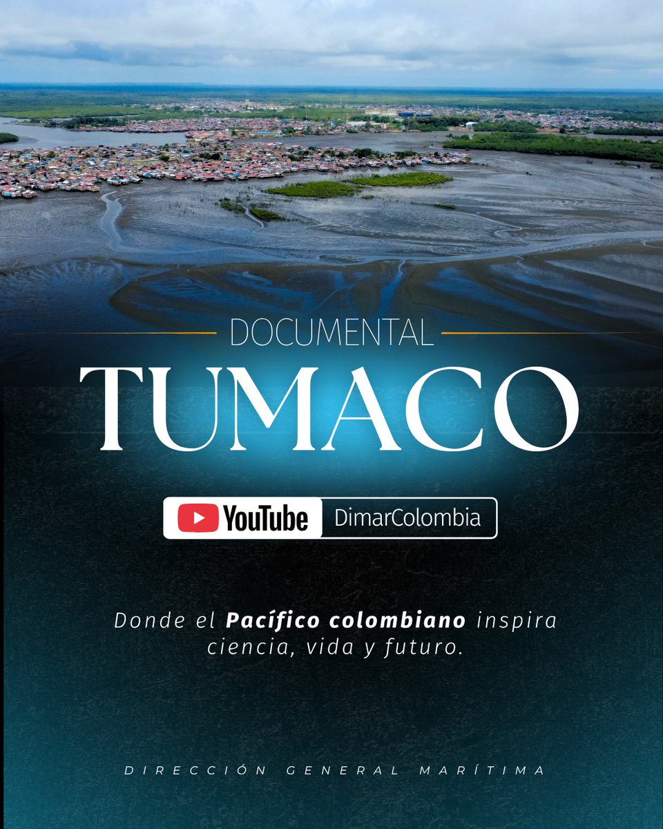 Dimarcolombia's tweet photo. Conozca el documental que cuenta la historia de Tumaco desde el mar, sus comunidades y sus ecosistemas. 
Una producción sobre ciencia, conservación y futuro en el Pacífico colombiano.

🔗Véalo completo aquí: https://t.co/BeTXF7hfkG https://t.co/TL9p1D0Ugi