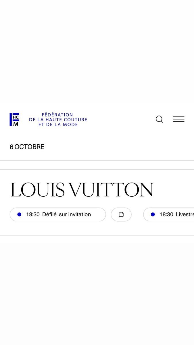 915bbok's tweet photo. paris fashion week calendar for womenswear is out! LV show is on october 6th at 6:30pm paris time. they close fashion week🤍 https://t.co/cT6FlrOad3