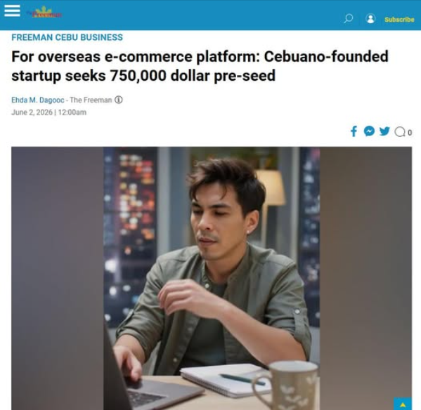 poppetceldran's tweet photo. The Freeman covered SariKo. 📷
"Overseas e-commerce platform, Cebuano-founded startup seeks $750,000 pre-seed."
19 sellers. Zero paid marketing. Platform fully built. 📷 We are waiting on one compliance clearance before we go fully live. https://t.co/wcyR6yO8nL