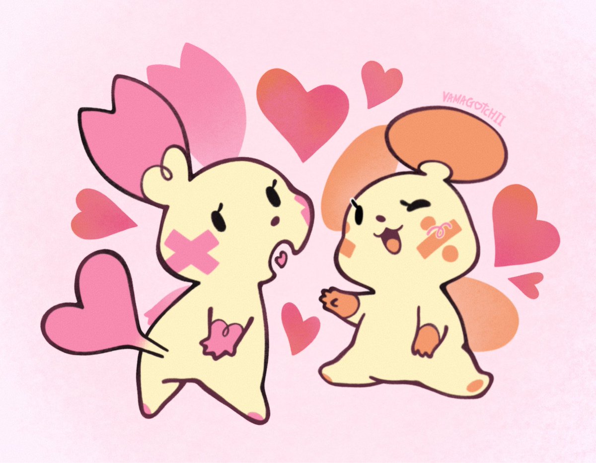 vamagotchii's tweet photo. 🌸🏓

#pokemon #pokemonart #plusle #minun https://t.co/7PGBJEiIeQ