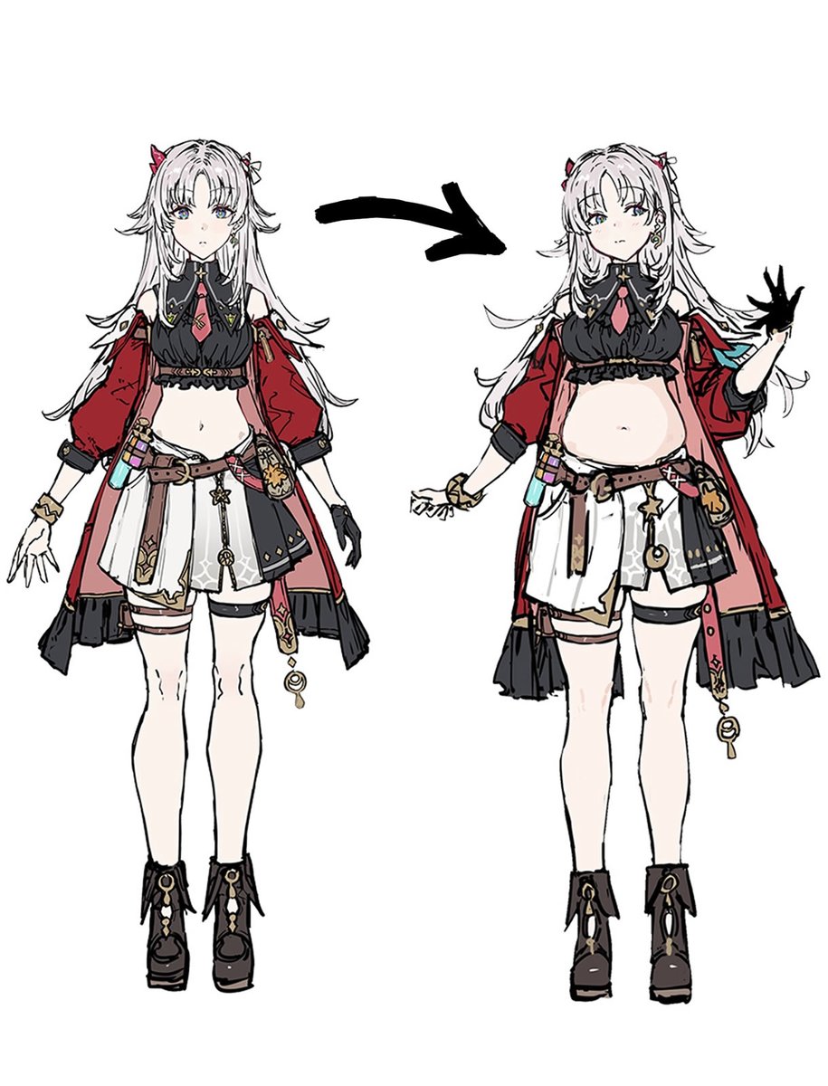 animetrends's tweet photo. ENCUESTA OFICIAL SOBRE WAIFUS GORDITAS

Los desarrolladores del nuevo RPG "Atelier Karia" lanzaron una consulta insólita para decidir el diseño oficial de su protagonista.

El estudio Koei Tecmo le preguntó directamente a los jugadores si les gustaría que la heroína adquiera una apariencia regordeta y una barriga visible tras consumir grandes cantidades de comida dentro del juego.

Como comer es la mecánica principal para desarrollar poderes, los creadores compartieron una ilustración comparativa — y dejaron la decisión final en manos de la comunidad.

Los fans decidirán su peso.
