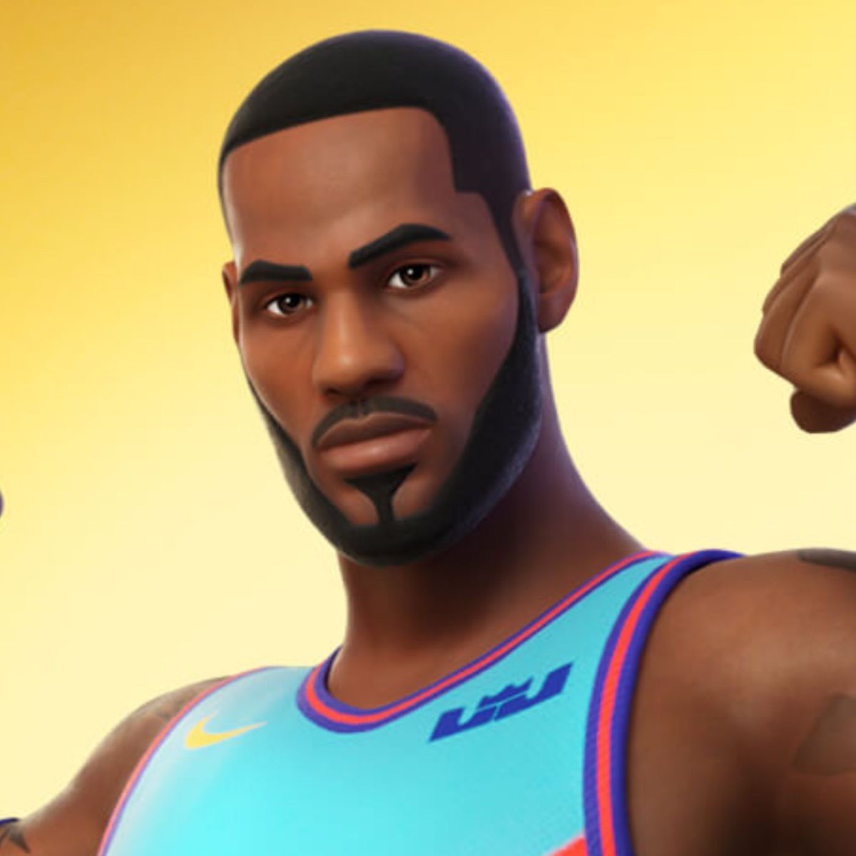 Dexerto's tweet photo. Fortnite skin LeBron James is joining the Philadelphia 76ers after signing a two-year deal https://t.co/EVqyvXr2vU