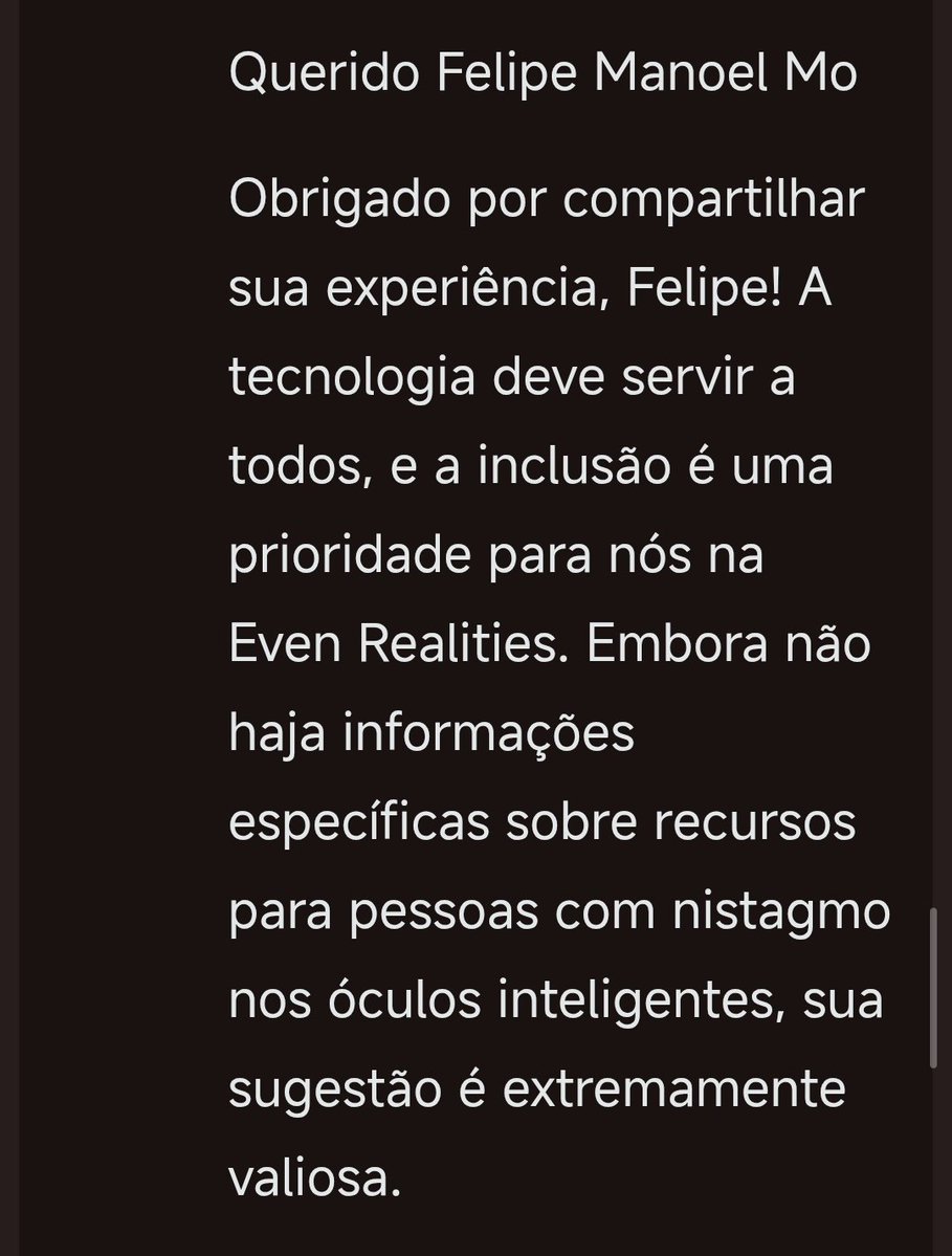 0Neko_Tempest's tweet photo. Entrei em contato para saber mais sobre isso e, sinceramente, a resposta da @EvenRealities foi a melhor que eu poderia receber. Se eu tivesse condições, compraria um para mim sem pensar duas vezes. https://t.co/ej9Zp864TB