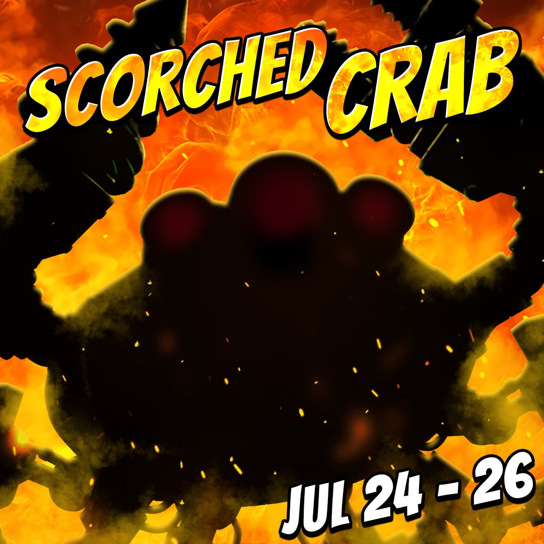 BoomBeach's tweet photo. The Scorches Mega Crab is here!  

Get ready for some heat with crazy "hot" surprises.  

Play now and find out! https://t.co/kpMWsJKlHh
