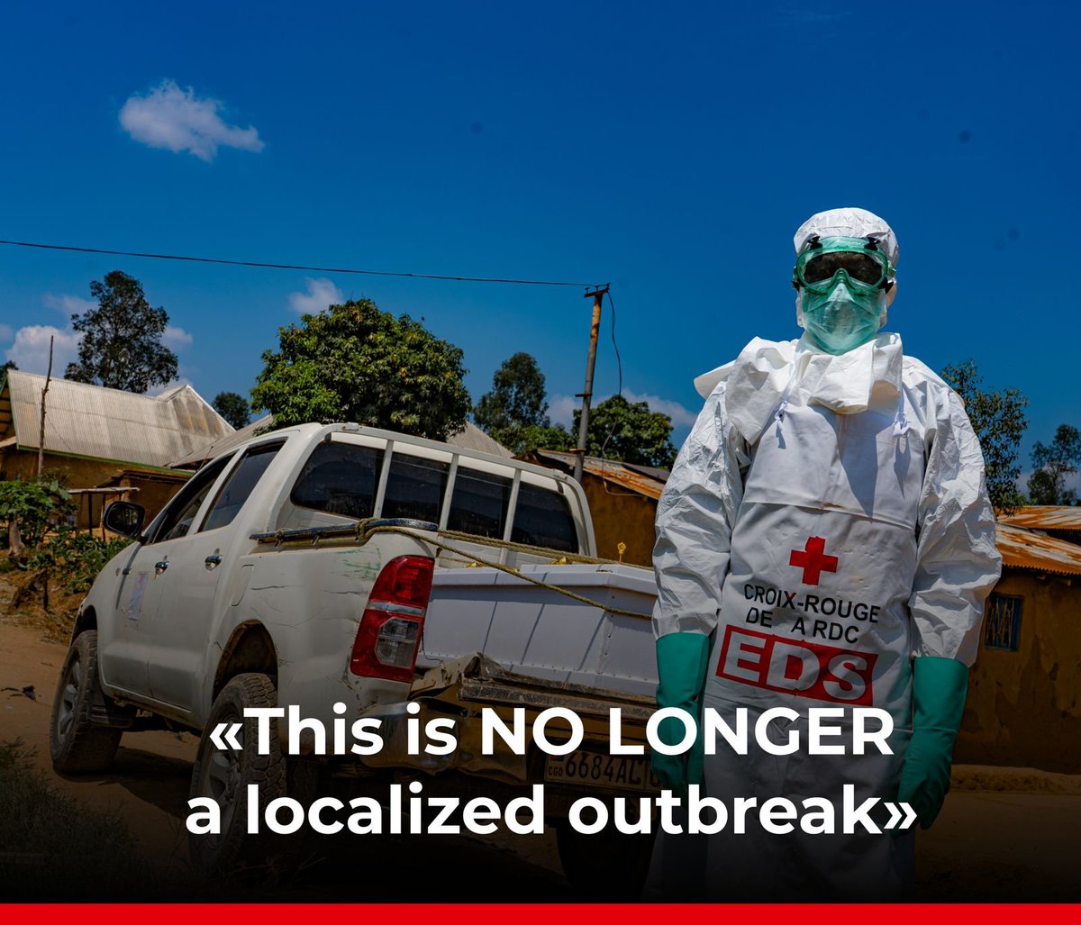 A_Kestens's tweet photo. "This is no longer a localized outbreak."

In the latest @IFRC Weekly News Podcast, Dr. @DraimeMbonda explains why the 17th #Ebola outbreak in the #DRC has entered a new phase, what this means for the response, and why scaling up now is critical.

Listen here: 🎧 Spotify: https://t.co/al818N4vzF 🎧 Apple

Podcasts: https://t.co/mQwFQ2ikA0⁠