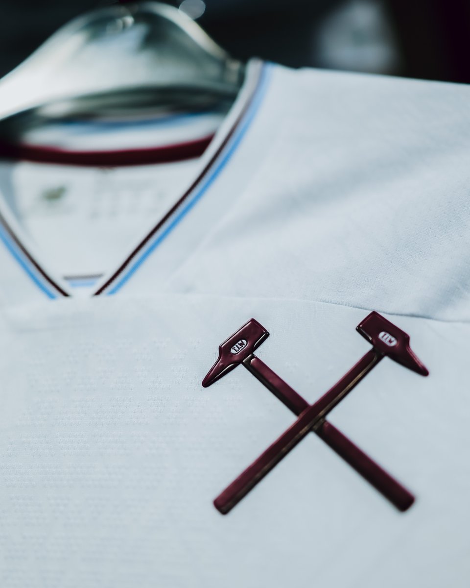 WestHam's tweet photo. We'll be wearing our away kit for the first time against Rangers tomorrow 🪡