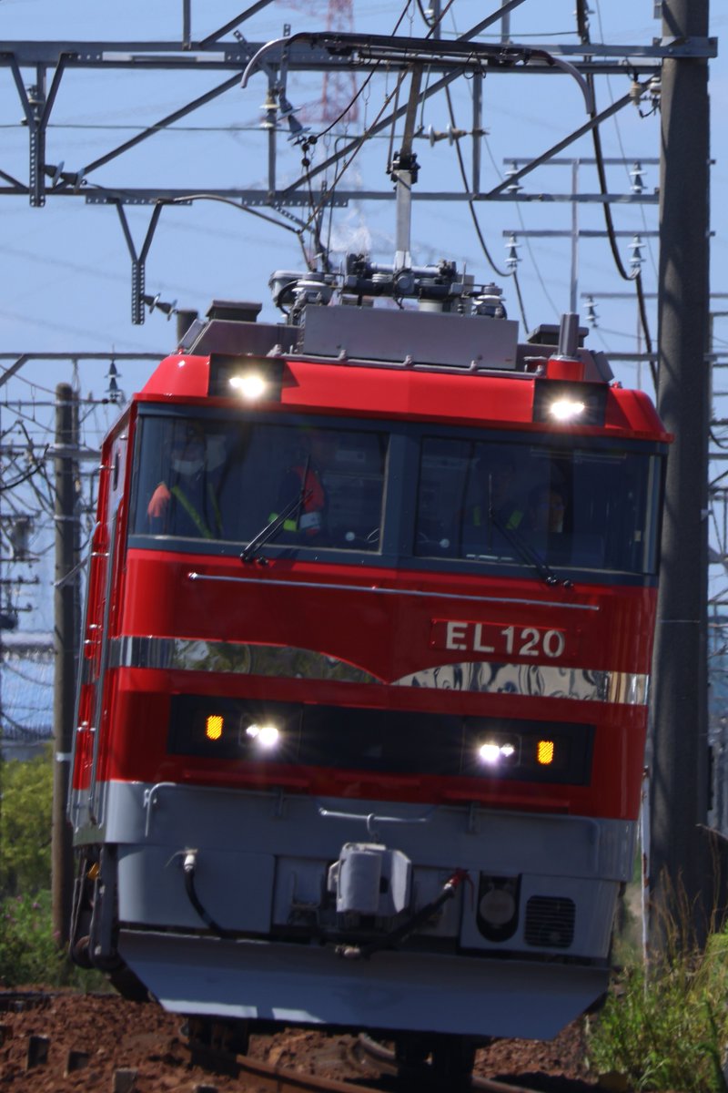 terutamatetsu's tweet photo. 名鉄 EL121 舞木検査場出場試運転 
2026/07/25 一ツ木駅付近

豊明からの復路は面縦で。 https://t.co/5QseFp8Wjv