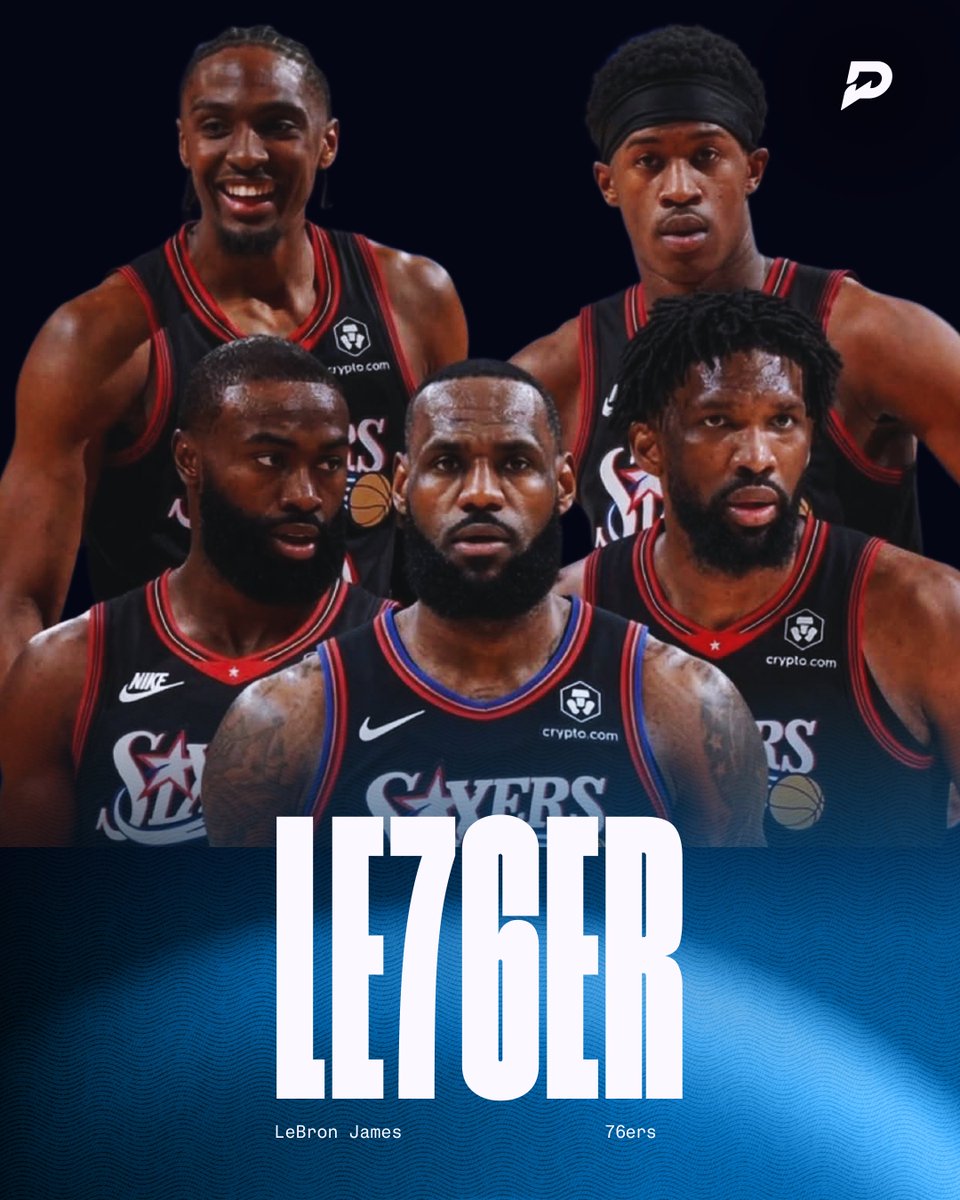 PrizePicks's tweet photo. BREAKING 🚨 LEBRON JAMES IS A PHILADELPHIA 76ER https://t.co/tyn5o3b8MU