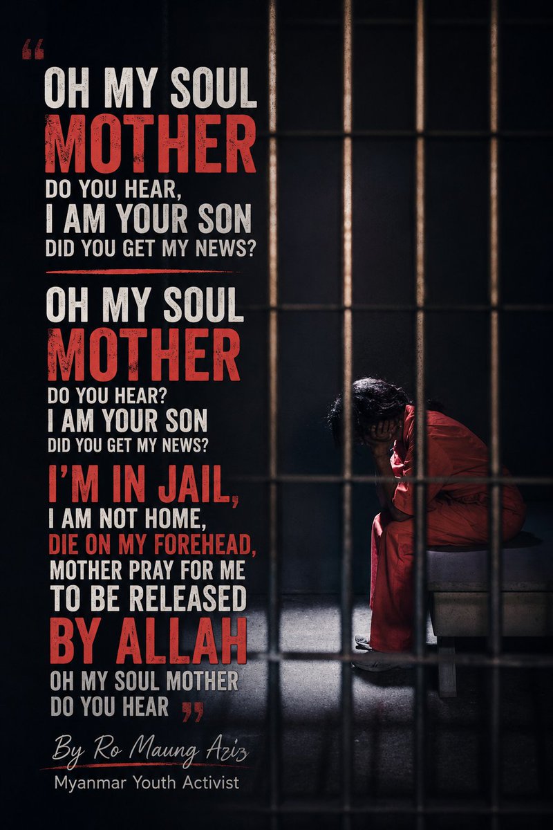 aziz_ro's tweet photo. Our  many souls are in jail for Many years, disconnected from their own parents still!

Kind regards 
Ro Maung Aziz Jr. 
24/7/2026 https://t.co/F7ukKfiPyY