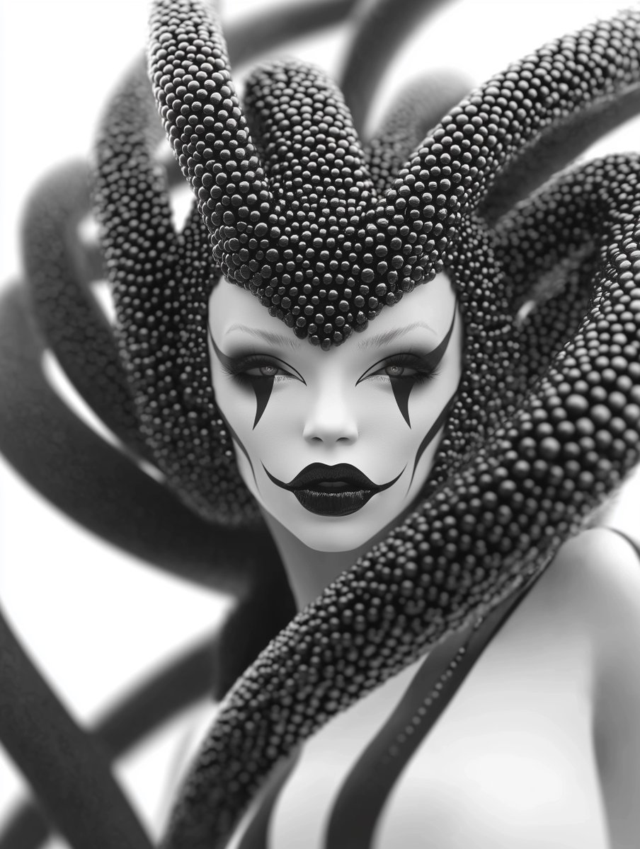 promptden's tweet photo. Sinister Circus: Dance of the Beaded Headdress
Checkout more 👉 https://t.co/LURrJybtD4
#midjourney #ai #aiart #aidesign #elegance #shadows #whimsy #headdress #dance #ballroom https://t.co/rzImQwC33B