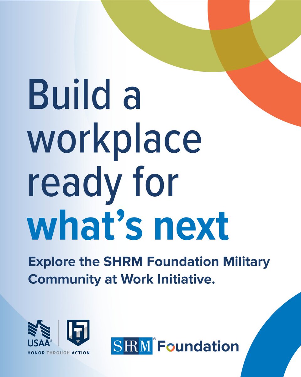 SHRM's tweet photo. This National Hire a Veteran Day, July 25, we're recognizing what HR professionals already see firsthand: military talent delivers when it matters most. 

Explore the SHRM Foundation's Military Community initiative with @USAA: https://t.co/Z2TYWD0VzI https://t.co/tZncD9xq79