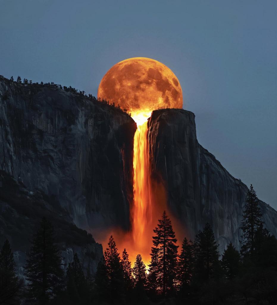 AmazingNature00's tweet photo. 🔥Yosemite National Park showing off like only Yosemite can. 🔥🌕

This rare “firefall” effect happens when the light hits the waterfall at the perfect angle, making it look like molten lava pouring off the cliff. But catching it like this is not luck alone. It takes clear skies, the right season, the right water flow, the right position, and seriously perfect timing.

Miss it by a few minutes and the magic is gone.

Nature doesn’t perform on demand.
But when it does… the whole world stops scrolling. 🏔️