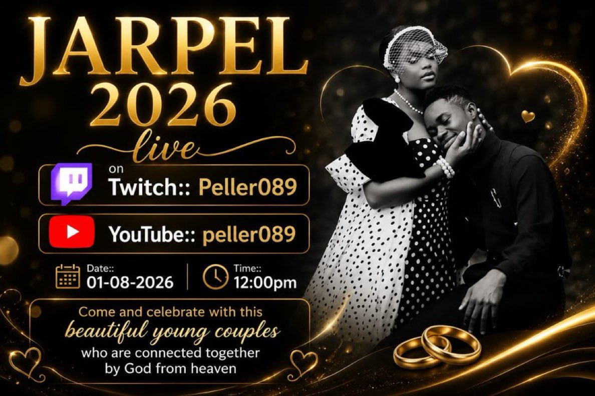 yusufu_rose's tweet photo. We online in-laws are we ready for Peller & javis wedding 01-08-26 is going to be the best wedding ever 🔥🔥🔥 will be showing live on YouTube & twitch let go 💃
https://t.co/WedPp7wt3N
https://t.co/UcCW183jjk…
#WeddingOfTheYear
#JP2026
#Jarpel2026 https://t.co/ydoQVjadqt