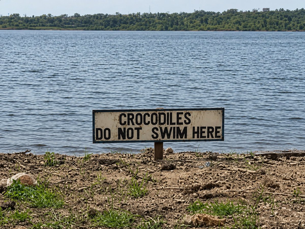 0xRick_'s tweet photo. Bro thinks crocodiles read English 😭 https://t.co/ex4DRm4bvU