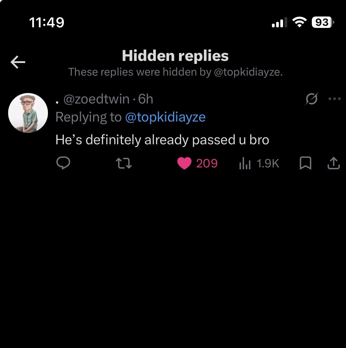 raikagedemy's tweet photo. @topkidiayze Nga hid the ratio😭 https://t.co/SpxAFIDEFL