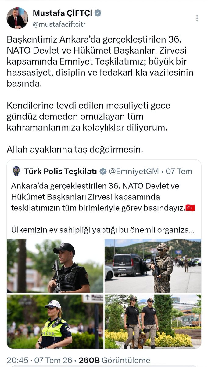 bombacimlym5's tweet photo. NATO Zirvesi’nde görev alan ve yokluklarında onların görevini de sırtlanan personelimize taltif verilip verilmeyeceğine dair bugüne kadar resmî bir açıklama yapılmamıştır...

KOLLUK-DER olarak İçişleri Bakanımız Sayın @mustafaciftcitr’ye soruyoruz...

Taltif verilecek mi, verilmeyecek mi?

Verilecekse ödeme ne zaman yapılacaktır?

Haklı bir beklenti içerisinde olan personelin bilgilendirilmesi adına konuyla ilgili acilen resmî bir açıklama yapılmasını talep ediyoruz...

@RTErdogan @tcbestepe @TC_icisleri @EmniyetGM