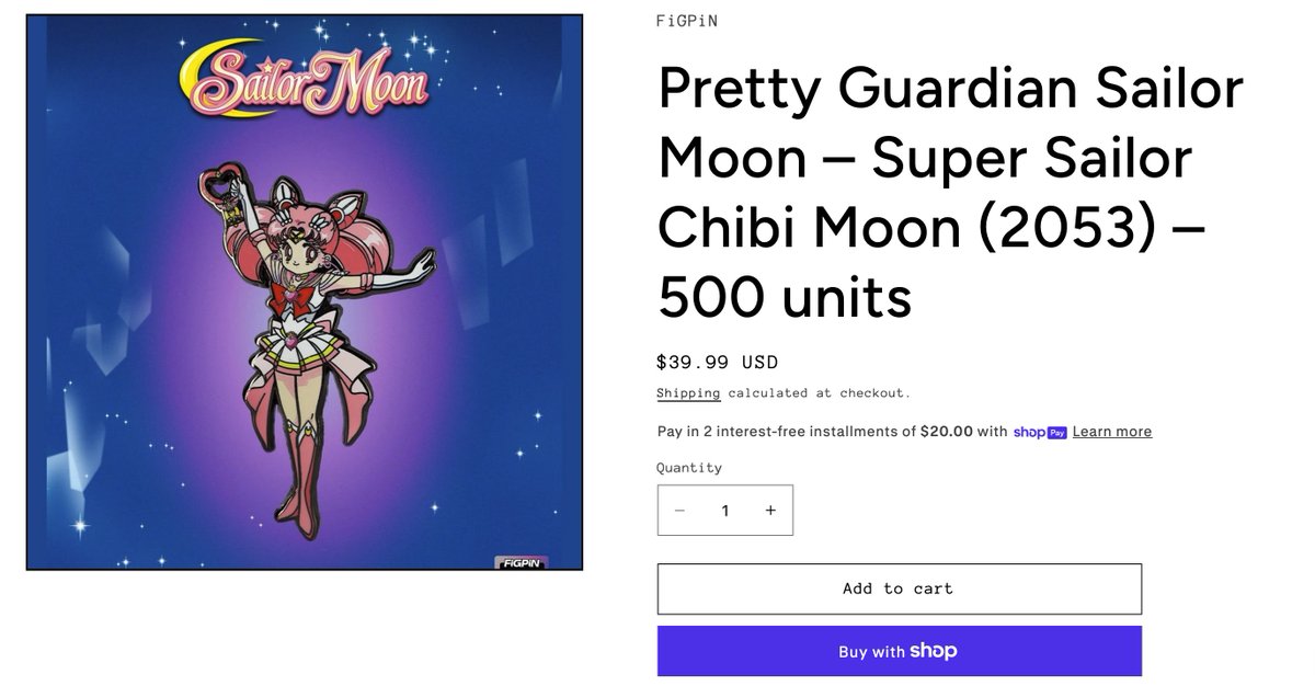 Ochibawolf's tweet photo. If you weren't able to attend SDCC 2026 to buy the LE Super Sailor Glitter Chibi Moon FiGPiN, @Bump_N_Bite has limited amount of units available to buy now: https://t.co/NuuLqN0PWU https://t.co/sGHNwooXBn