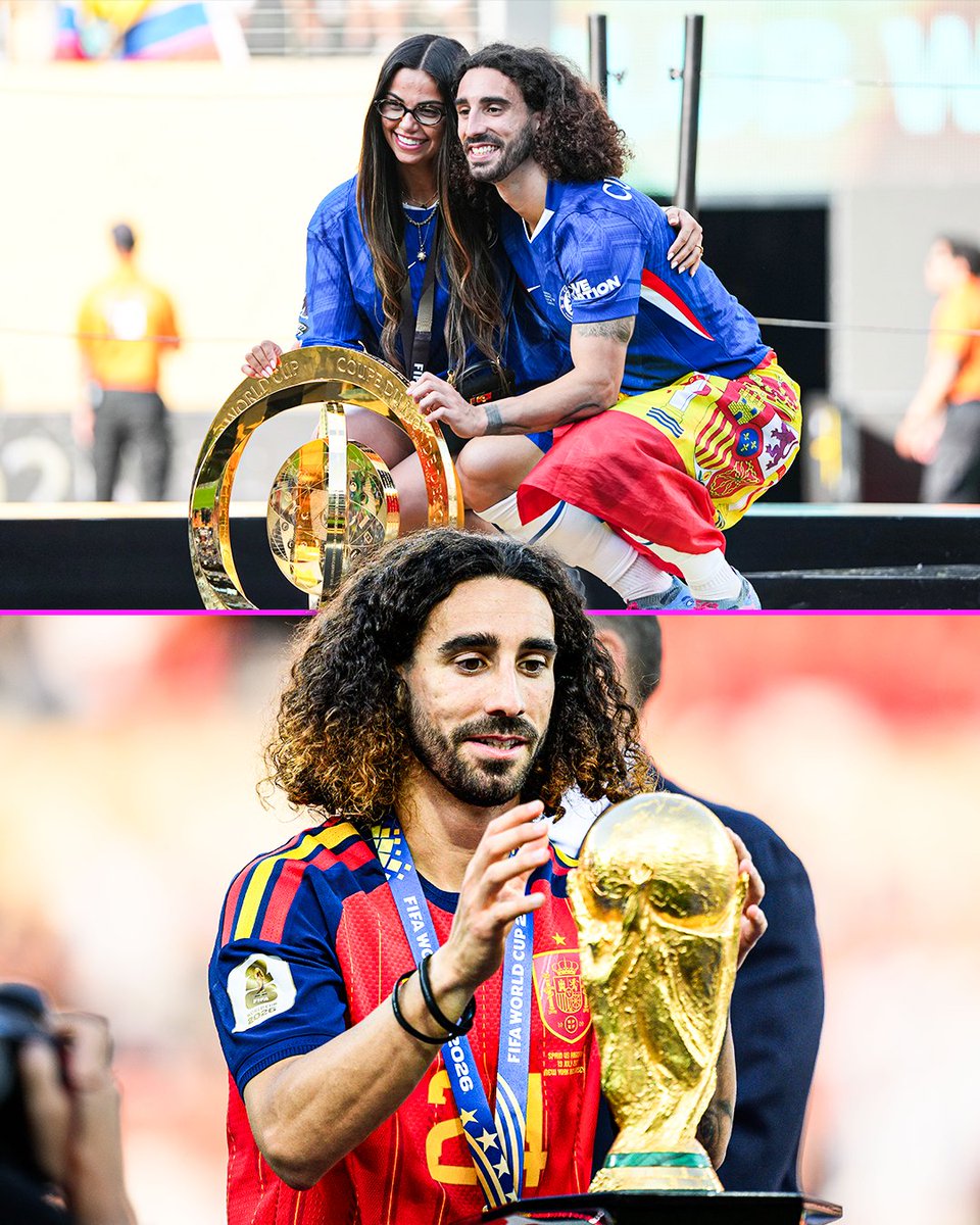 footballontnt's tweet photo. A reminder that Marc Cucurella is the only player who is currently a world champion at club and international level…

🔵🏆 2025 FIFA Club World Cup
🇪🇸🏆 2026 FIFA World Cup

And he got his huge move to Real Madrid 👏 https://t.co/9vDAhdcYzd