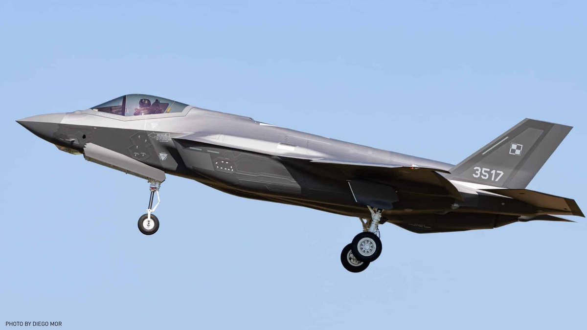 LMEuropeNews's tweet photo. The first Polish F-35 assembled in Italy is officially airborne. 🇵🇱🇮🇹
 
The successful test flight at the Cameri facility marks another important step for Poland’s growing F-35 fleet and the program’s expanding European footprint. https://t.co/ndtYYsAuAF