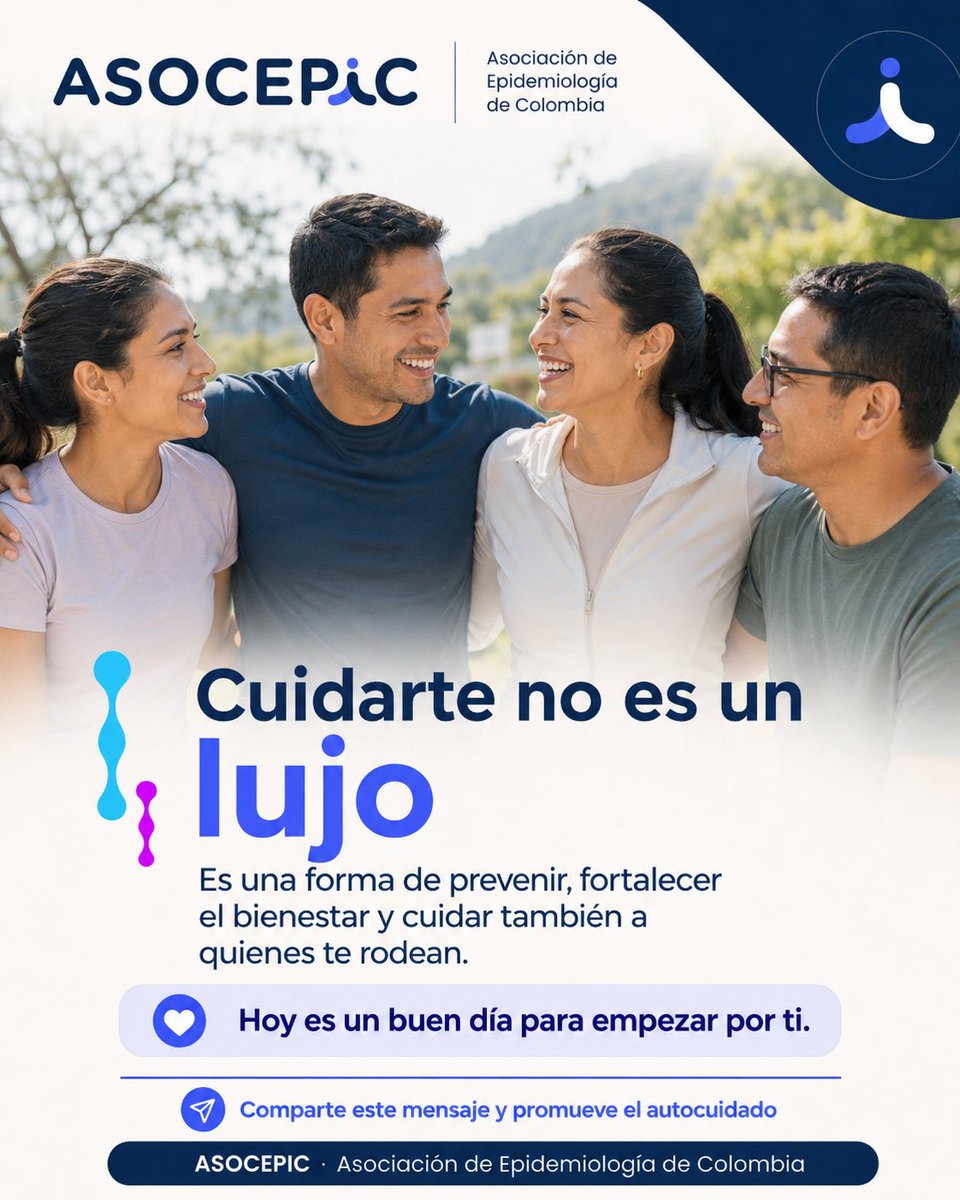 asocepic's tweet photo. Cuidarnos también es salud pública.
En el Día Internacional del Autocuidado, desde ASOCEPIC queremos recordar que la salud también se construye en las decisiones pequeñas y cotidianas: descansar, alimentarnos bien, mantenernos activos, cuidar nuestra salud mental. https://t.co/qCGftsGIg6