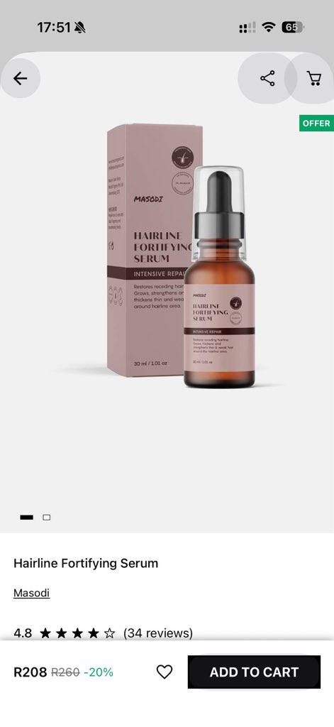 Akhona_B's tweet photo. @MissLesegoS @Letsoalo_Liz @MasodiBeauty It’s currently on a 20% off promo on Superbalist. https://t.co/nIDIbzKinE
