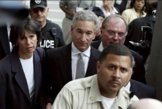 PaulRudnickNY's tweet photo. Jared's Dad Charles Kushner claims he's leaving NYC due to Mamdani. Here's Kushner under arrest for sending his brother-in-law a prostitute and then blackmailing him with the sextape. Kushner will be much more comfortable living in Miami with the Tate brothers https://t.co/1BPRPtt8wf
