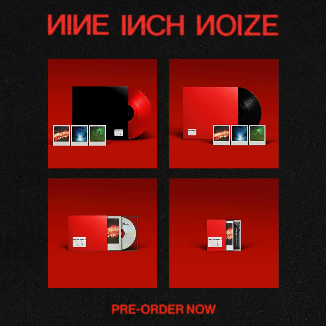 nineinchnails's tweet photo. NINE INCH NOIZE ON VINYL, CD AND CASSETTE
PRE-ORDER NOW • https://t.co/CfgpJXwSAC https://t.co/oQcsEXF06r