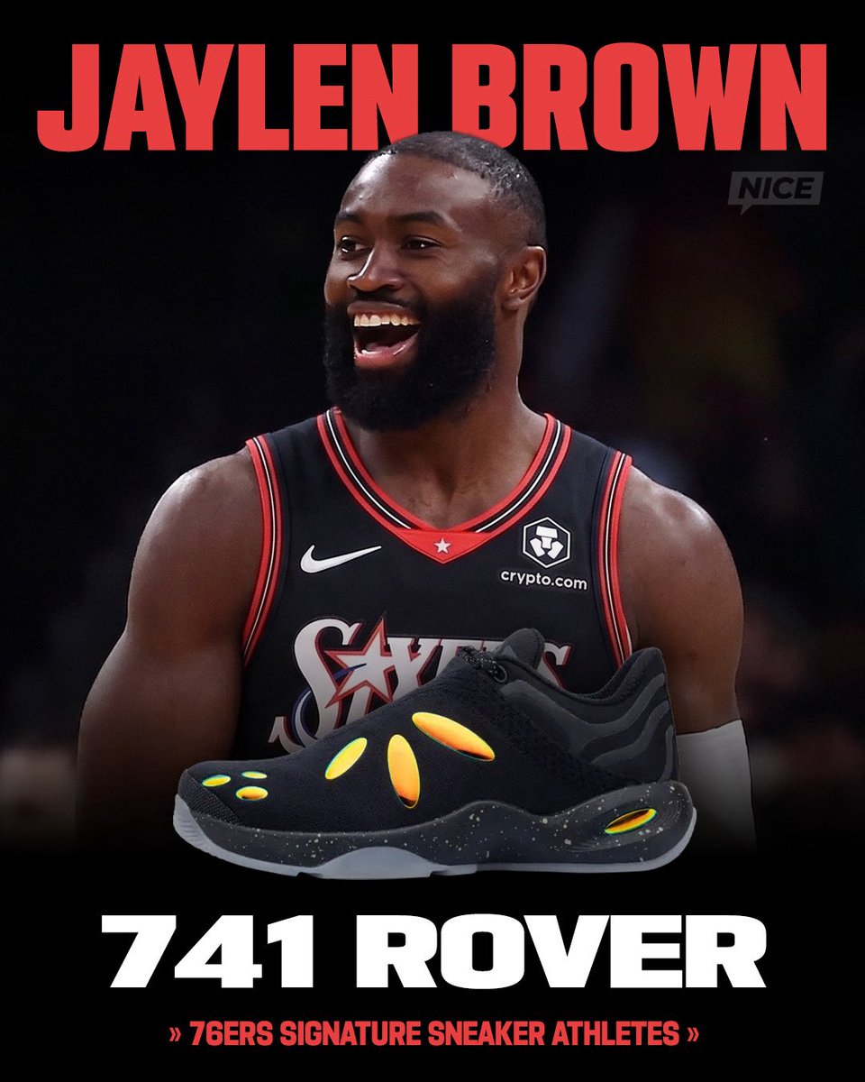 nicekicks's tweet photo. The Philadelphia 76ers now have four signature sneaker athletes on its roster 😳👟

LeBron James - Nike
Jaylen Brown - 741 Performance
Tyrese Maxey - New Balance 
Joel Embiid - Skechers https://t.co/RvYZHolRQJ