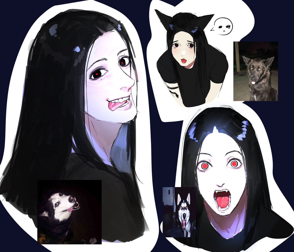 b1oodydog's tweet photo. #oc

 Sammy the smilewolf https://t.co/JkyQVwcJss