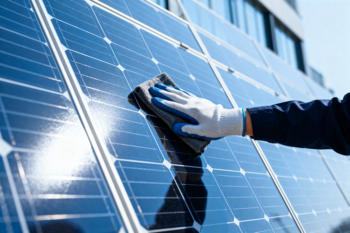 Snide_12's tweet photo. Clean energy still needs hands-on work.

Solar panels may look effortless in the sun, but dust and dirt can reduce what they deliver. Regular cleaning is one of the small jobs behind efficient renewable energy.

A simple maintenance task — and a strong visual story about sustainability, technology and the work behind a greener future. ☀️📷

#SolarEnergy #RenewableEnergy #CleanEnergy #Sustainability #SolarMaintenance #StockPhotography #Snide_12