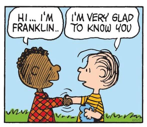 miles_commodore's tweet photo. DID YOU KNOW???

Charles Schulz introduced Franklin just a few months after Martin Luther King Jr was assassinated in 1968. He faced tremendous pressure to remove him from the Peanuts, but he refused. https://t.co/5rgtWV6QOQ