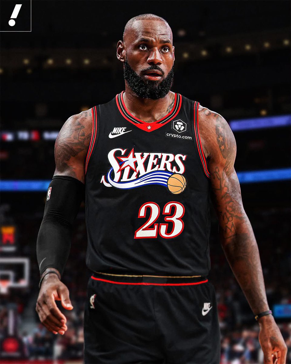 dom_lucre's tweet photo. 🔥🚨BREAKING: LeBron James is officially signing with the Philadelphia 76ers on a two-year, $8 million contract. This comes as a surprise to everyone. https://t.co/F580bXsYZs