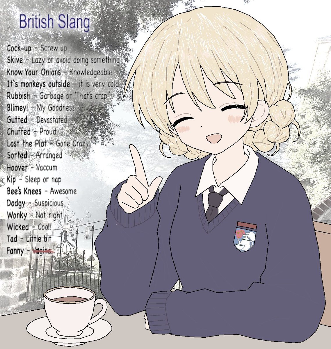 eternalsoulrape's tweet photo. british slang w/ darjeeling https://t.co/WBkit6cxXT