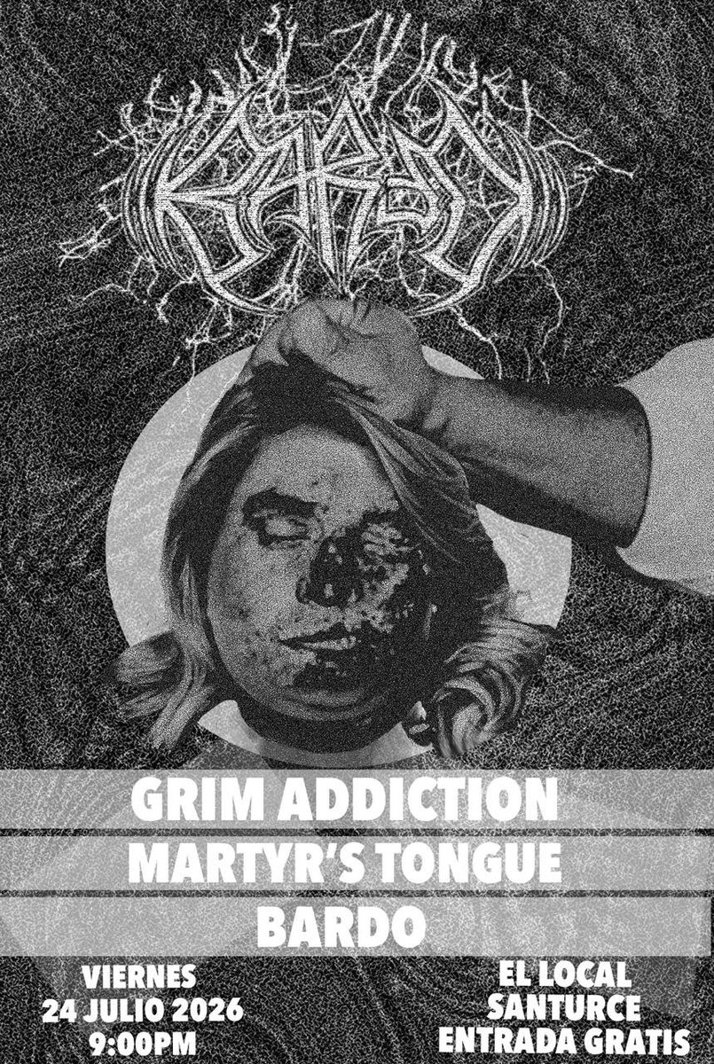 777Abima's tweet photo. HOY PUÑETA! GRATIS EN EL LOCAL!!
Double duty for me tonight 👹📿

#GrimAddiction #PRHC 
#Bardo #Deathgrind https://t.co/v9O2d0vWVm