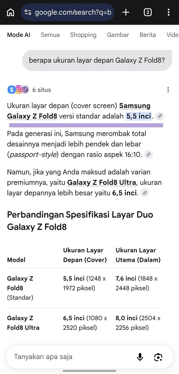 maxhealion's tweet photo. @Metro_TV Ukuran layar depan #GalaxyZFold8 adalah 5,5 inci. Layar depannya nyaman banget buat scrolling! ❤️ #GalaxyZFold8 #FoldTheDoubt #GalaxyZFold8diMetrotv https://t.co/t7y0GE0pJm