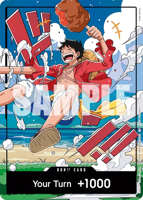 onepiecetcgdeal's tweet photo. 4th Anniversary Tournament Pack revealed! 🏆

Participation:
• P-110 Monkey.D.Luffy​
• 4th Anniversary Rainbow Leader Card​
• World United DON!! Cards

Winner:
P-110 Monkey.D.Luffy（Silver foil + Gold stamp）​

Period:
August 21 – September 13, 2026 https://t.co/Bd9oCD0NGq