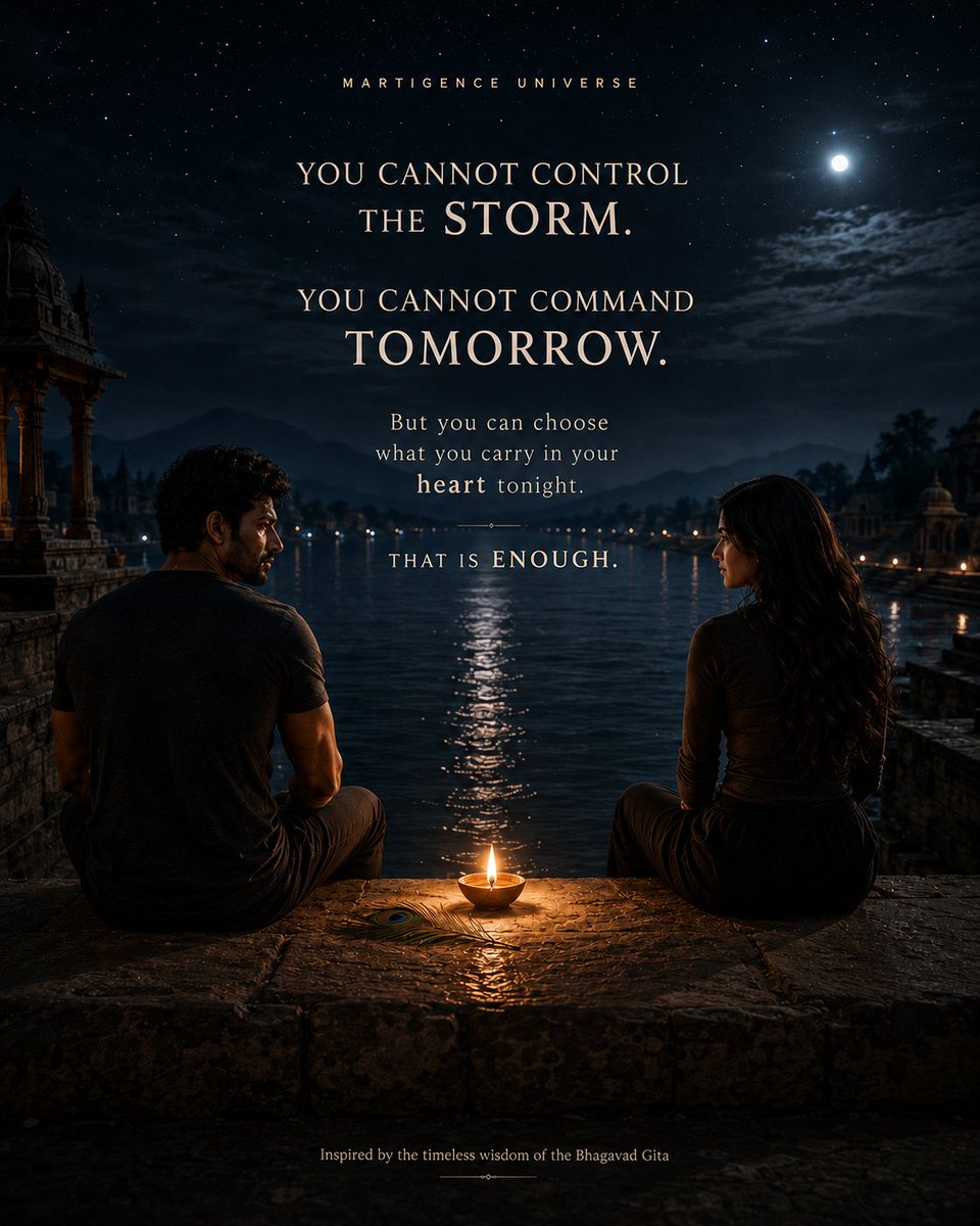 RoushanStartup's tweet photo. You cannot control every storm.

You cannot command tomorrow.

But you can choose what you carry in your heart tonight.

THAT IS ENOUGH. https://t.co/nazlr9aWVs