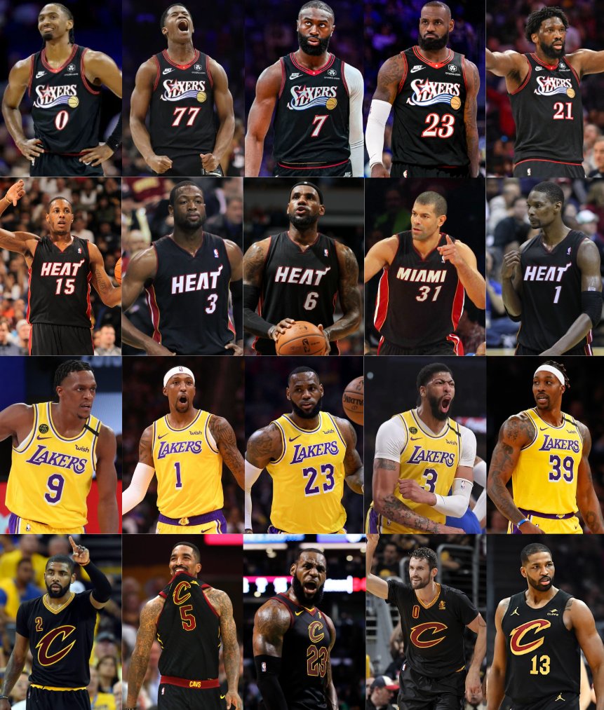 PlayersChoice_'s tweet photo. Rank Em' #1-4: LeBron's Teammates👇

▫️2026 Sixers
▫️Heatles
▫️Bubble Lakers
▫️2016 Cavs https://t.co/ZdUHdoCnUc