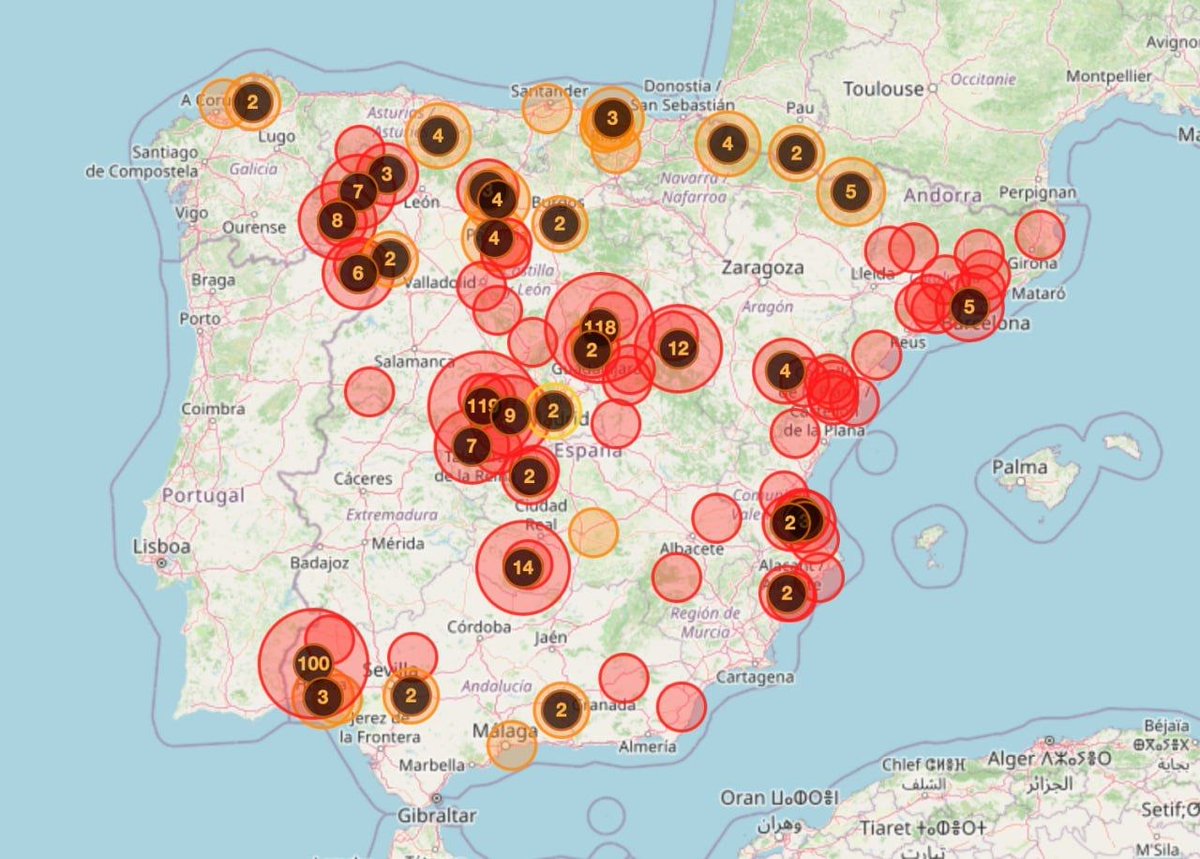 NonNobis10's tweet photo. 🇪🇸 | España | Incendios activos en España, de los cuales casi todos son provocados. https://t.co/UOTSO0fFnd