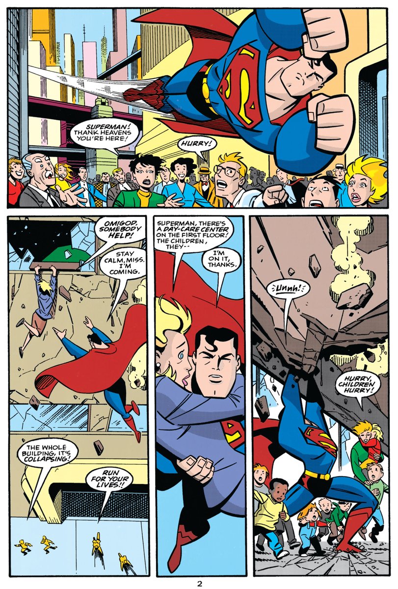 worldsfinest's tweet photo. Superman Adventures #11 hit shelves this month (on July 2) in 1997 from DC Comics! Kicking off the excellent "The War Within" two-parter, Lois Lane discovers Superman's recent lackluster heroic efforts are due to the hero being infected with a lethal virus! #SupermanTAS #Superman https://t.co/4HWWVBohdb