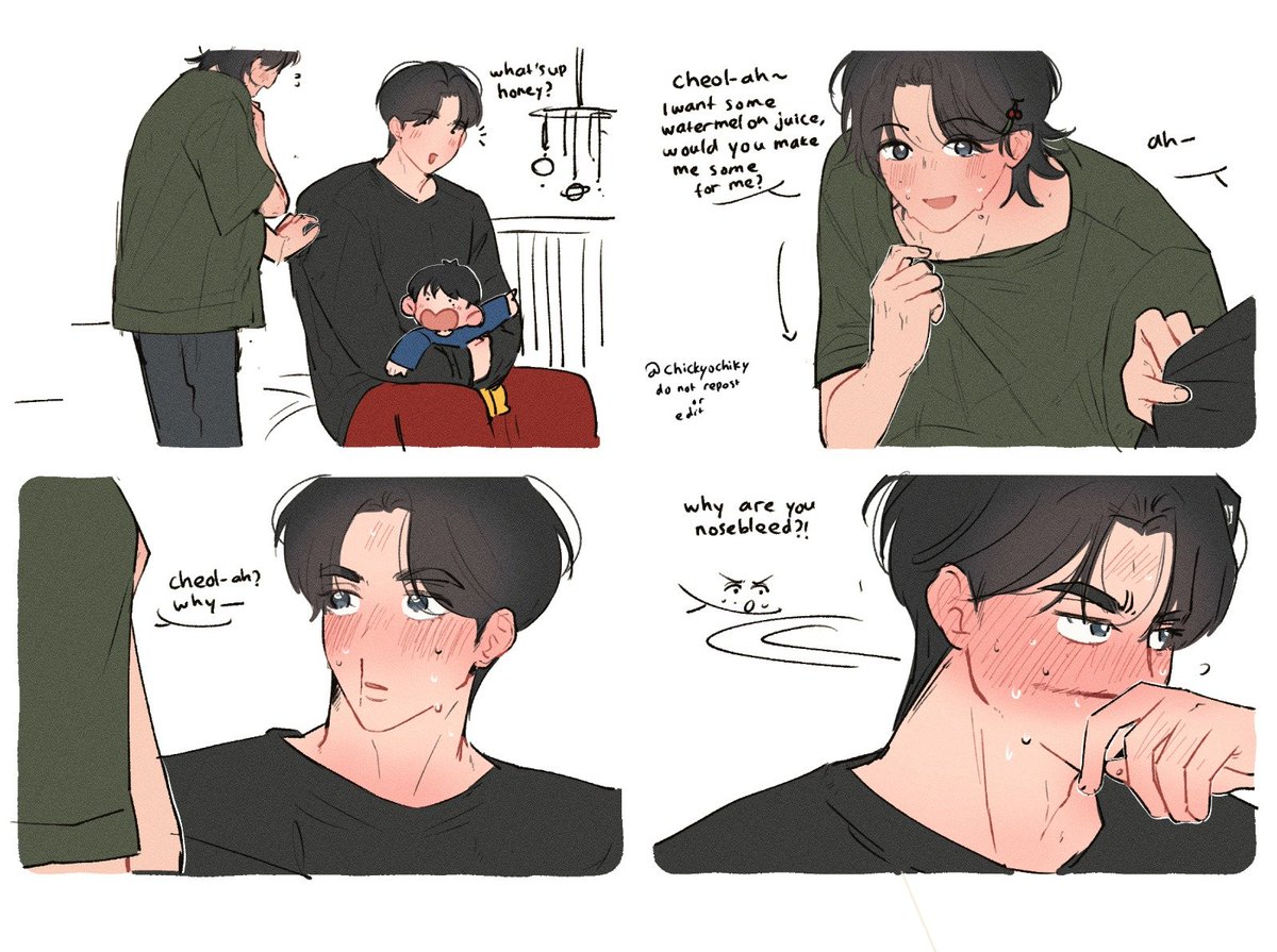 Chickyochiky's tweet photo. Mpreg Jh want some watermelon juice or-

Coupjeong 🍒👼 ft baby kyeom ⚔️ https://t.co/s4vtKQCzBo