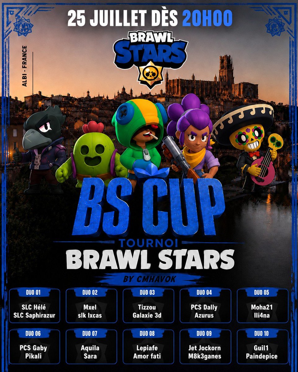 cm_havok's tweet photo. J-1 avant le tournoi Brawl Stars by CMHAVOK ! 🔥

39 duos ont répondu présent
Ça va être une grosse soirée ! 🏆 https://t.co/6H1qwcaB98