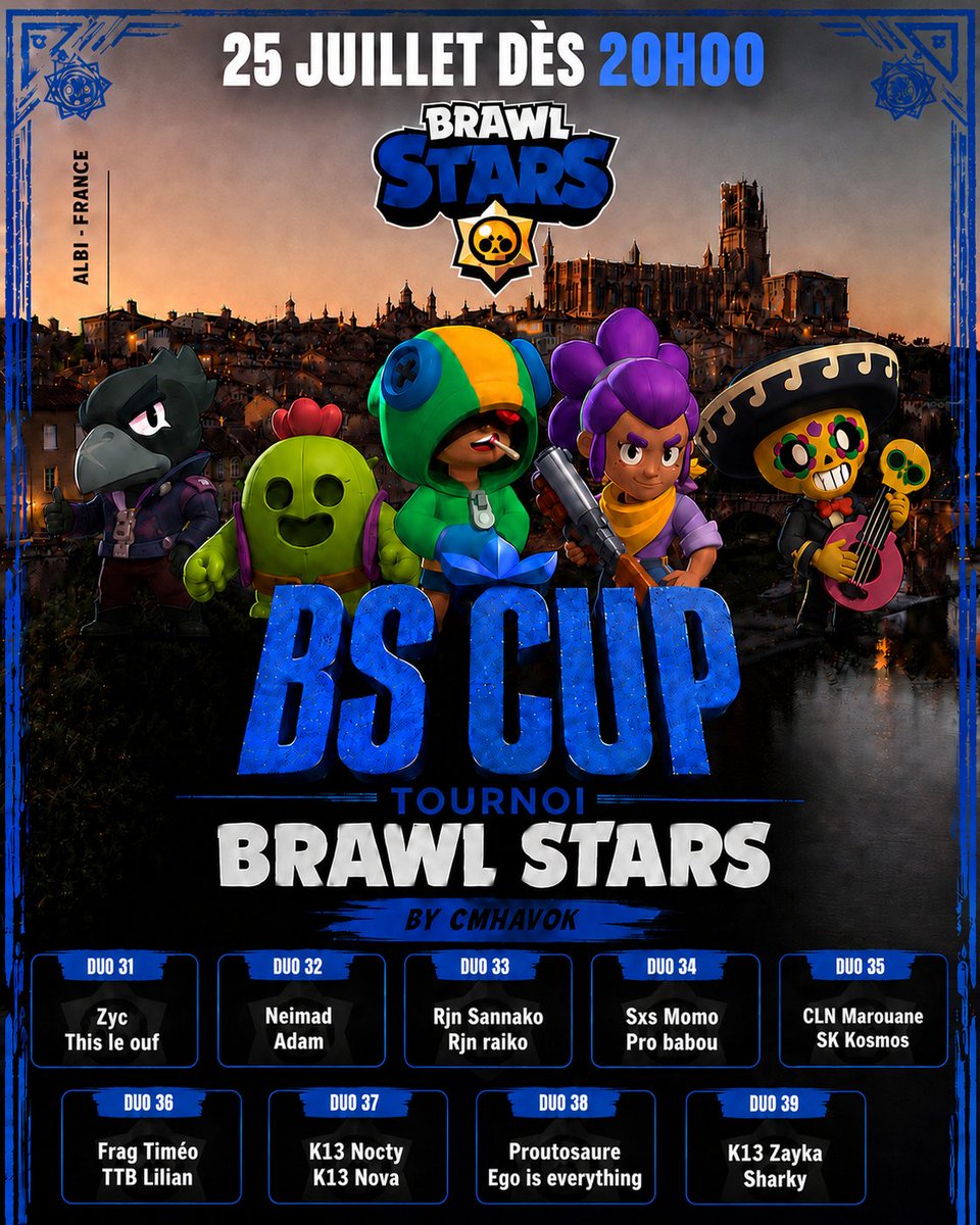 cm_havok's tweet photo. J-1 avant le tournoi Brawl Stars by CMHAVOK ! 🔥

39 duos ont répondu présent
Ça va être une grosse soirée ! 🏆 https://t.co/6H1qwcaB98