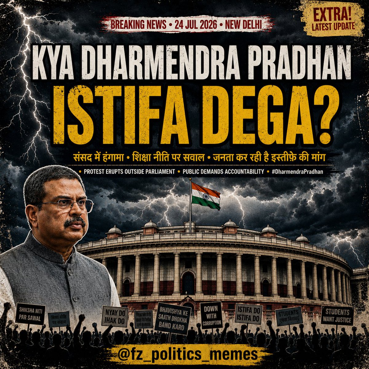 Beingfaizu786's tweet photo. I think Cabinet reshuffle me uska department badal sakta hai, lekin "istifa nahi dega"
#neet #DharmendraPradhanResignDo #modi #cjp https://t.co/6A81L7zKrN